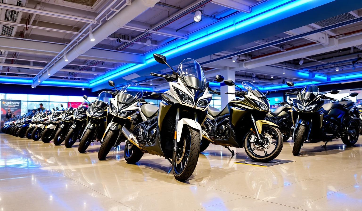 Showroom de motocicletas nuevas
